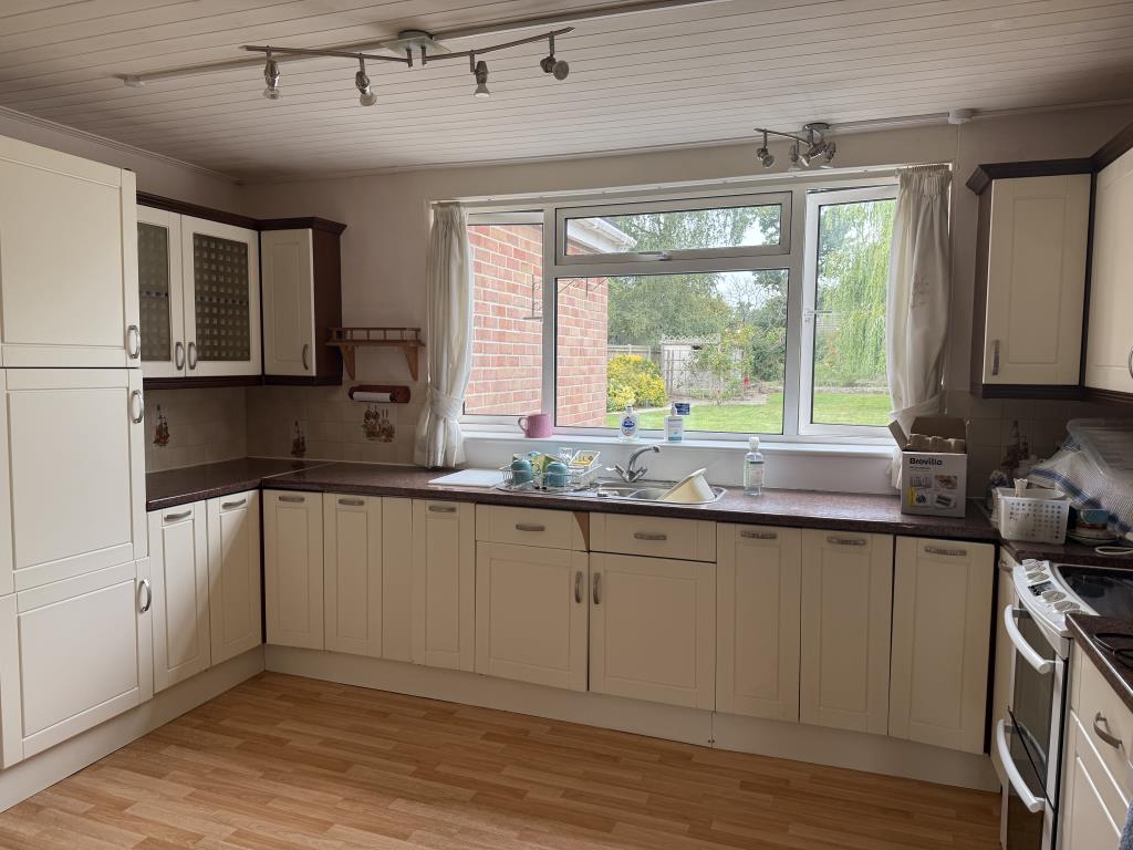 Lot: 109 - FOUR-BEDROOM DETACHED BUNGALOW FOR IMPROVEMENT ON 0.21 ACRES - Kitchen with fitted units